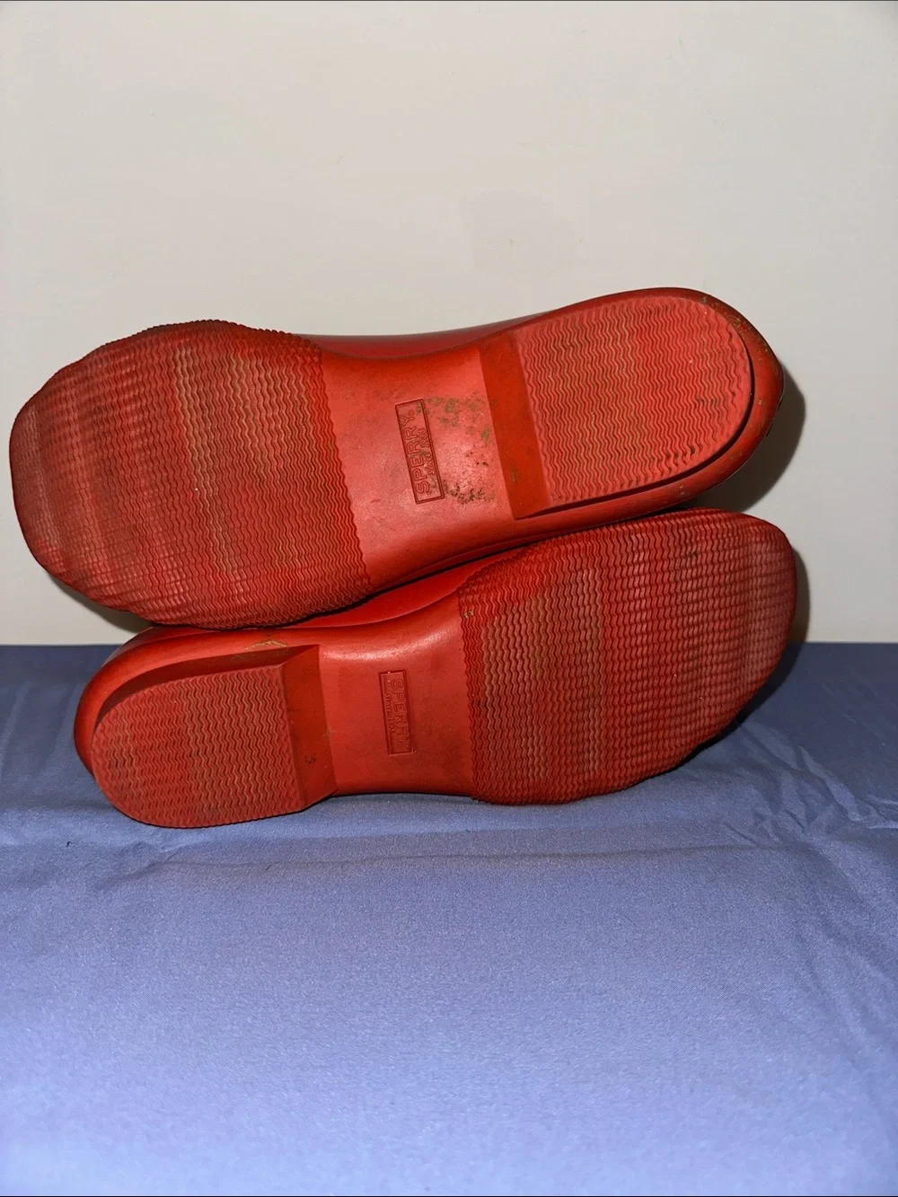 Sperry Women's Bright Red Lace-Up Duck Rain Boots